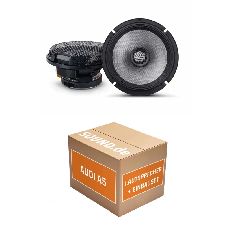Lautsprecher Boxen Einbaupaket vorne Alpine R2-S65 passend für Audi A5 + Cabrio | Set für zwei Türen 100W MAX