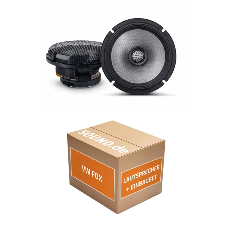 Lautsprecher Boxen Einbaupaket vorne Alpine R2-S65 passend für VW Fox 5Z | Set für zwei Türen 100W MAX