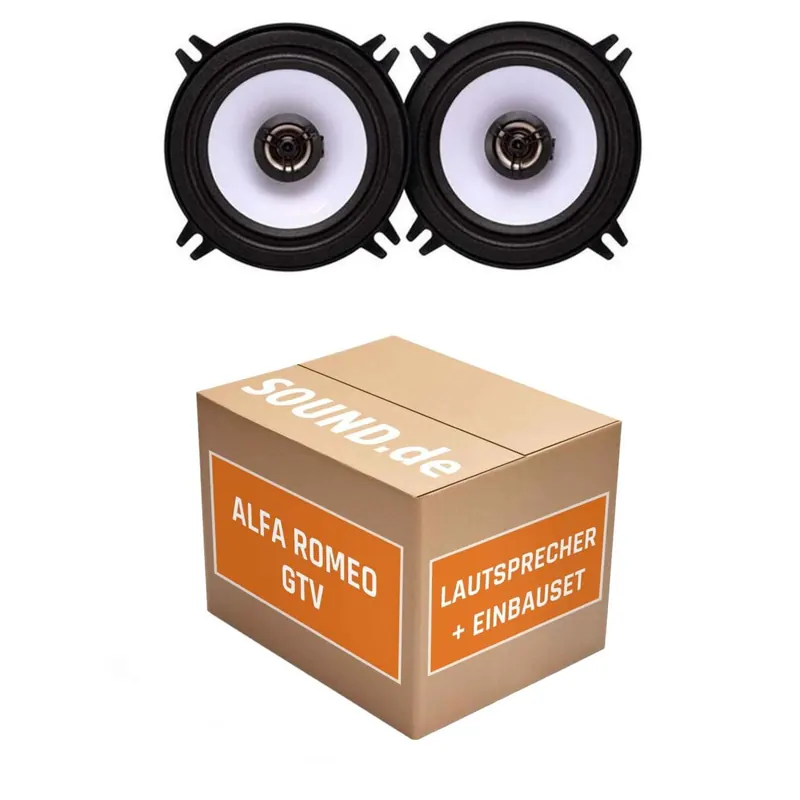 Lautsprecher Boxen Einbaupaket vorne Alpine SXE-1325S passend für Alfa Romeo GTV 916 bis 2005 | 2x Tief-Mitteltöner mit integriertem Hochtöner 200W MAX