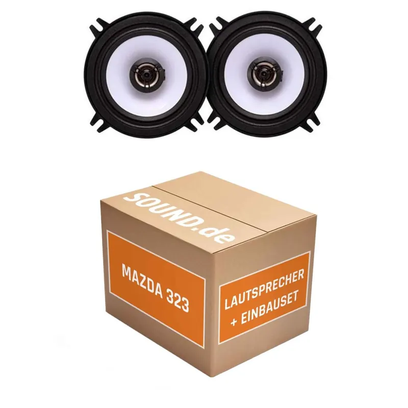 Lautsprecher Boxen Einbaupaket vorne Alpine SXE-1325S passend für Mazda 323 Typ BA | 2x Tief-Mitteltöner mit integriertem Hochtöner 200W MAX
