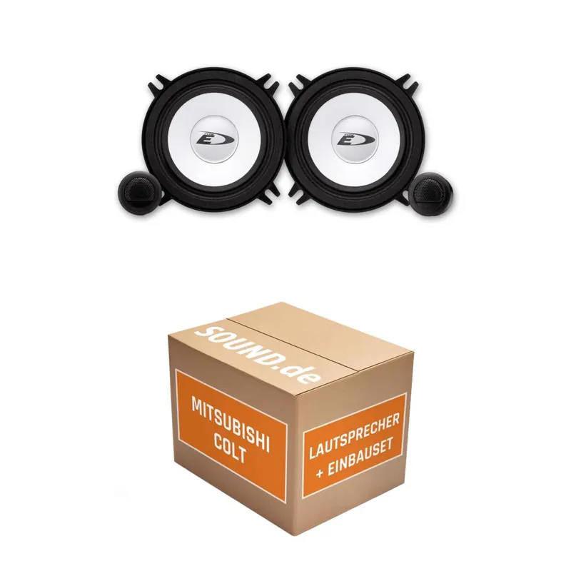Lautsprecher Boxen Einbaupaket vorne Alpine SXE-1350S passend für Mitsubishi Colt Z30 | 250W Power 2x Hochtöner 2x Frequenzweiche