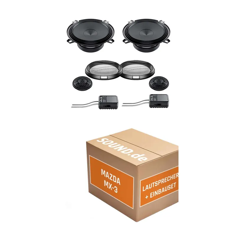 Lautsprecher Boxen Einbaupaket vorne Audison APK-130 passend für Mazda3 MX-3 | 2x Tief-Mitteltöner 2x Hochtöner