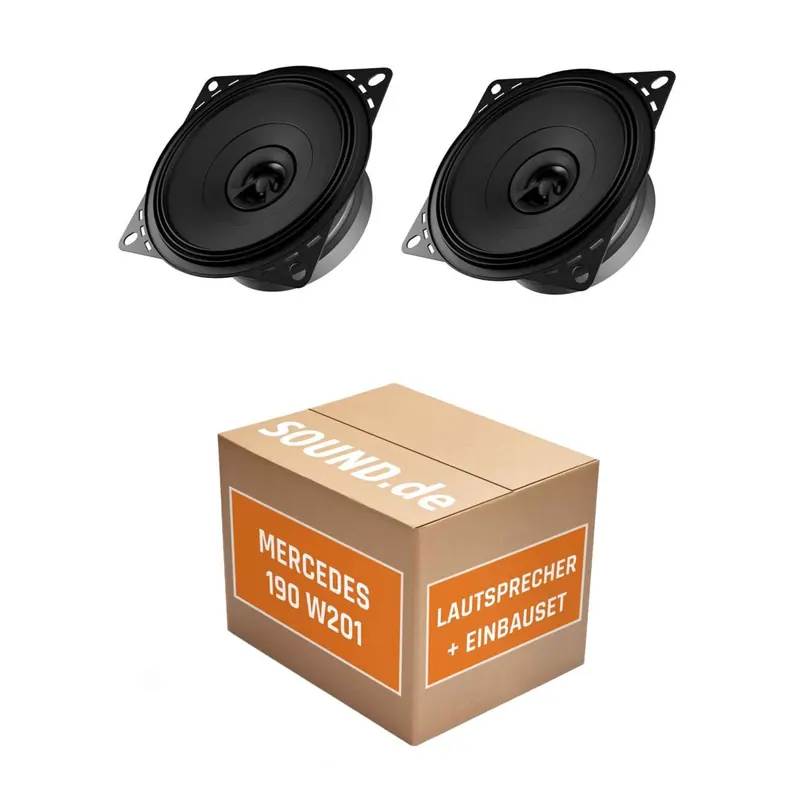 Lautsprecher Boxen Einbaupaket vorne Audison APX 4 passend für Mercedes 190 W201 | 2x Tief-Mitteltöner mit integriertem Hochtöner 120W MAX
