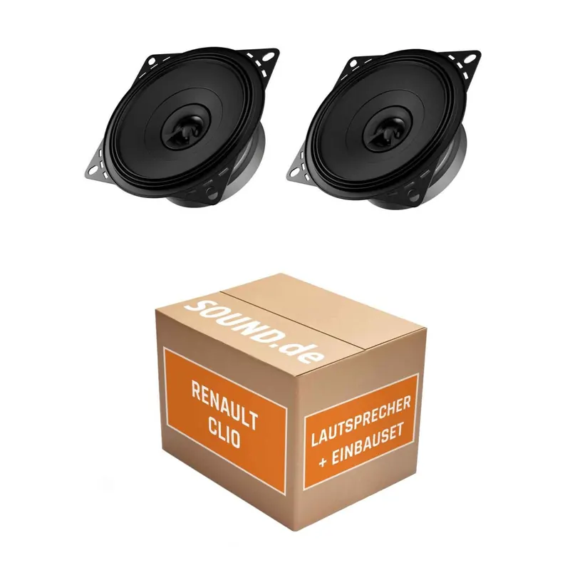 Lautsprecher Boxen Einbaupaket vorne Audison APX 4 passend für Renault Clio 1 | 2x Tief-Mitteltöner mit integriertem Hochtöner 120W MAX