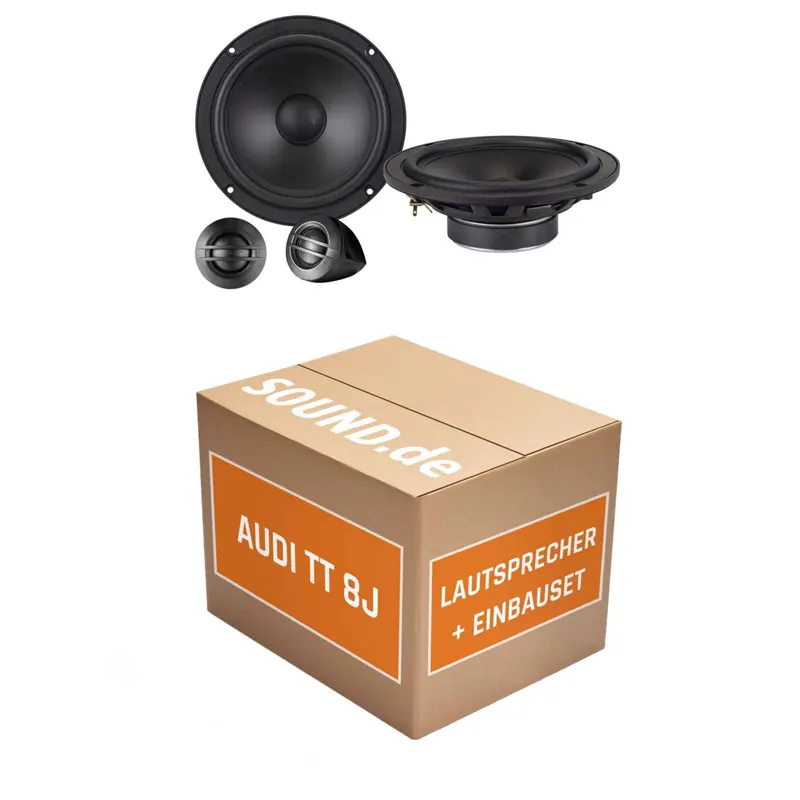 Lautsprecher Boxen Einbaupaket vorne Axton ATC165S passend für Audi TT 8J + Roadster | 2x Tief-Mitteltöner 2x Hochtöner 2x Frequenzweiche
