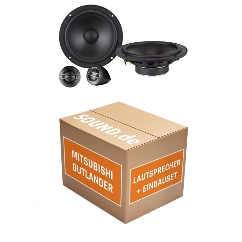 Lautsprecher Boxen Einbaupaket vorne Axton ATC165S passend für Mitsubishi Outlander CW0 | 2x Tief-Mitteltöner 2x Hochtöner 2x Frequenzweiche