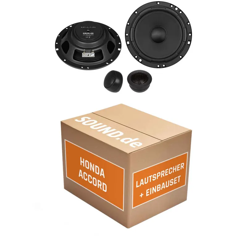 Lautsprecher Boxen Einbaupaket vorne Crunch DSX passend für Honda Accord 8. Generation (2008–2015) | Set für zwei Türen