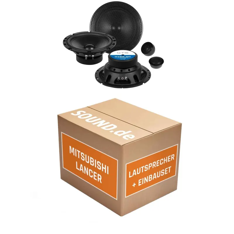 Lautsprecher Boxen Einbaupaket vorne Crunch GTS passend für Mitsubishi Lancer CY0 | 2x Tief-Mitteltöner 2x Hochtöner 4x Frequenzweiche