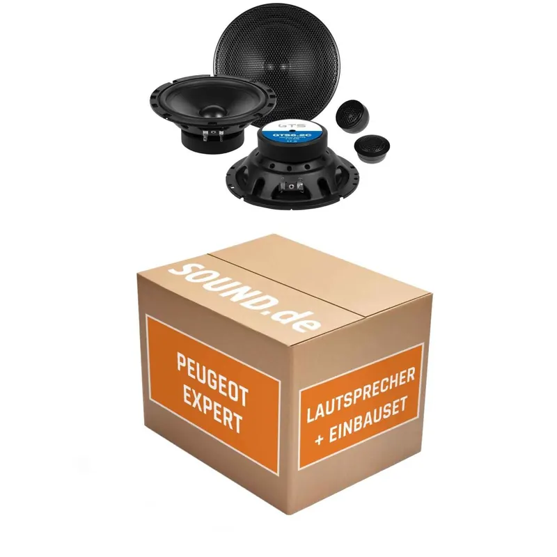 Lautsprecher Boxen Einbaupaket vorne Crunch GTS passend für Peugeot Expert + 3. Generation | 2x Tief-Mitteltöner 2x Hochtöner 4x Frequenzweiche
