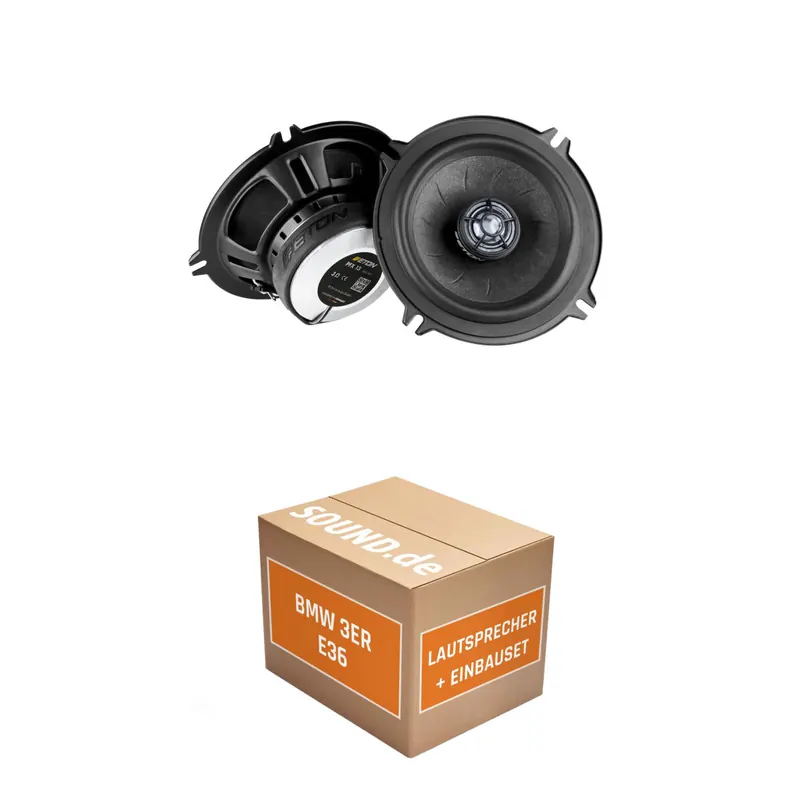 Lautsprecher Boxen Einbaupaket vorne Eton PFX13 passend für BMW 3er E36 + Touring/Kombi | 2x Tief-Mitteltöner mit integriertem Hochtöner 90W MAX