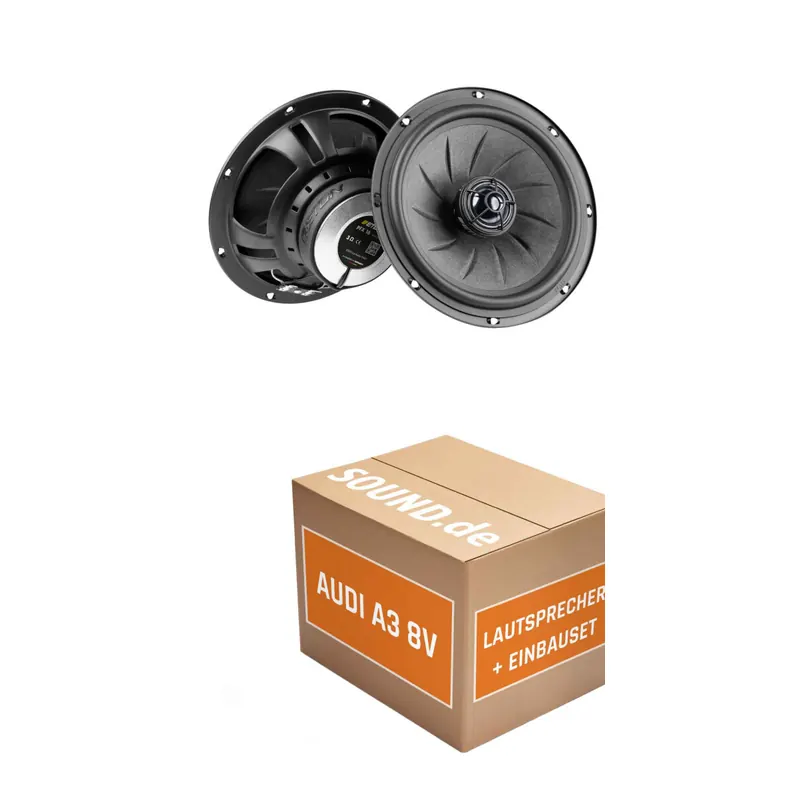 Lautsprecher Boxen Einbaupaket vorne Eton PFX16 passend für Audi A3 8V + Soundsystem + Cabrio | 2x Tief-Mitteltöner mit integriertem Hochtöner 100W MAX