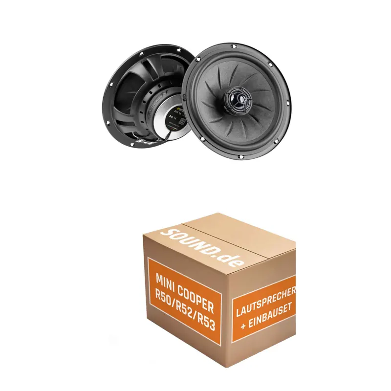 Lautsprecher Boxen Einbaupaket vorne Eton PFX16 passend für Mini Coooper | 2x Tief-Mitteltöner mit integriertem Hochtöner 100W MAX