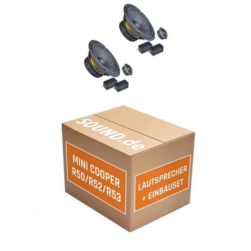 Lautsprecher Boxen Einbaupaket vorne Ground Zero GZIC 165.2 passend für Mini Coooper | 2x Tief-Mitteltöner 2x Hochtöner