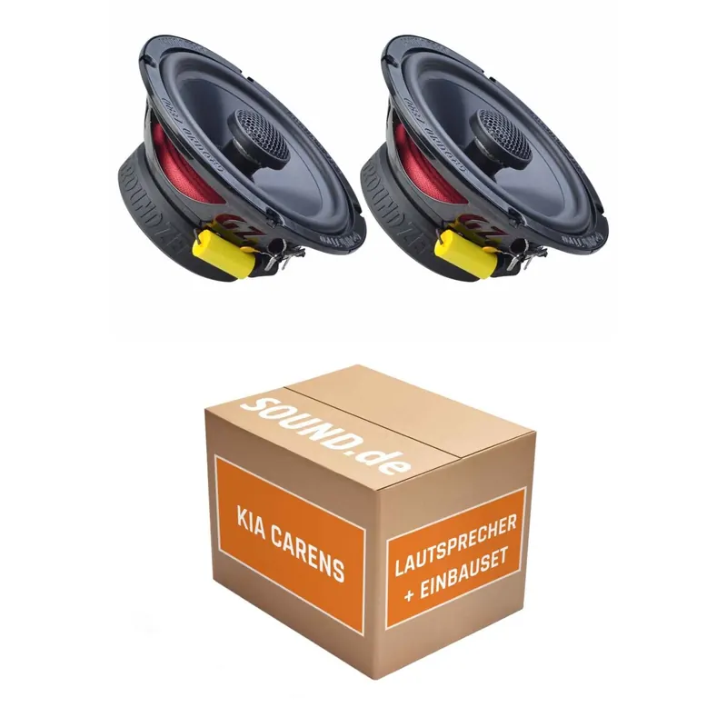 Lautsprecher Boxen Einbaupaket vorne Ground Zero GZRF 6.5SQX passend für KIA Carens + 4. Generation | 2x Tief-Mitteltöner mit integriertem Hochtöner 140W MAX