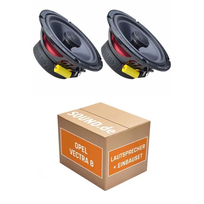 Lautsprecher Boxen Einbaupaket vorne Ground Zero GZRF 6.5SQX passend für Opel Vectra B | 2x Tief-Mitteltöner mit integriertem Hochtöner 140W MAX