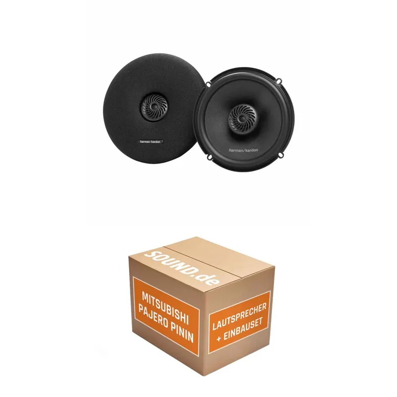 Lautsprecher Boxen Einbaupaket vorne Harman/Kardon FIT6 passend für Mitsubishi Pajero Pinin | 360W System für zwei Türen