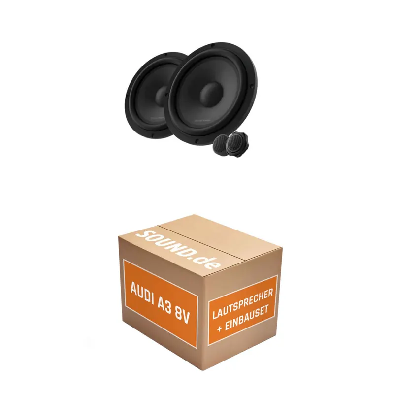 Lautsprecher Boxen Einbaupaket vorne Harman Kardon FLOW 601CFS passend für Audi A3 8V + 4/5 Türer | 2x Tief-Mitteltöner 360W MAX