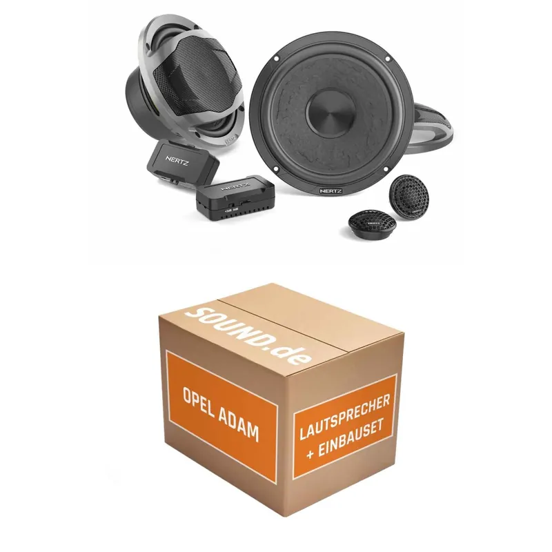 Lautsprecher Boxen Einbaupaket vorne Hertz CK 165L passend für Opel Adam | 2x Tief-Mitteltöner 2x Hochtöner