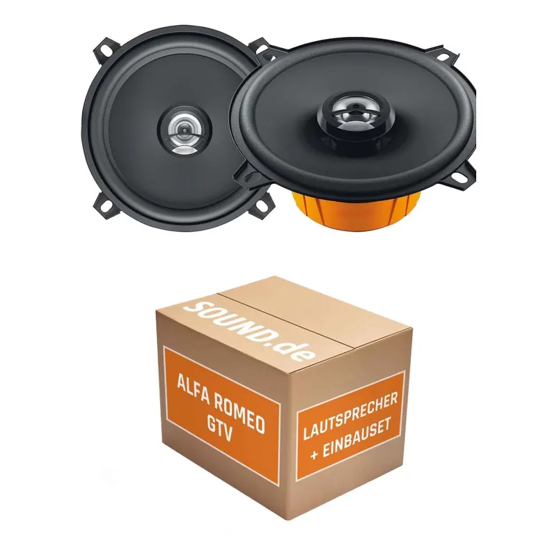 Lautsprecher Boxen Einbaupaket vorne Hertz DCX 130.3 passend für Alfa Romeo GTV 916 bis 2003 | 2x Tief-Mitteltöner mit integriertem Hochtöner 80W MAX