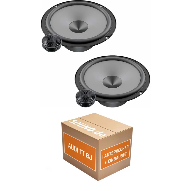 Lautsprecher Boxen Einbaupaket vorne Hertz K 165 KIT passend für Audi TT 8J + Roadster | 2x Tief-Mitteltöner 2x Hochtöner