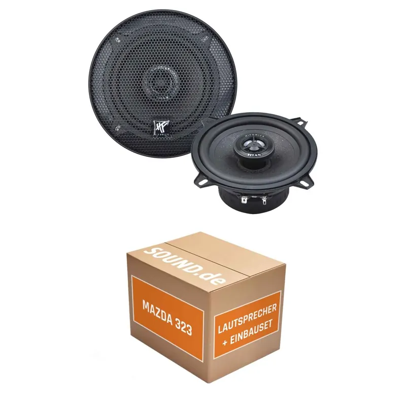 Lautsprecher Boxen Einbaupaket vorne Hifonics Titan TRX52 passend für Mazda 323 Typ BG | 2x Tief-Mitteltöner mit integriertem Hochtöner 150W MAX
