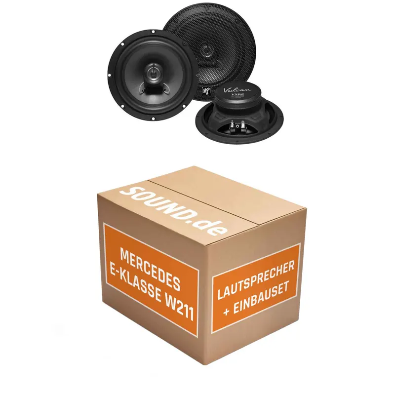 Lautsprecher Boxen Einbaupaket vorne Hifonics VX passend für Mercedes E-Klasse W211 (2002–2009) | 2x Tief-Mitteltöner mit integriertem Hochtöner 180W MAX