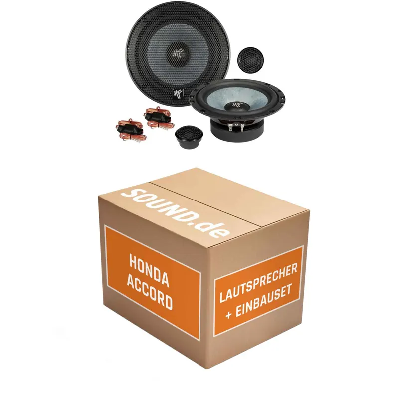 Lautsprecher Boxen Einbaupaket vorne Hifonics ZS passend für Honda Accord 8. Generation (2008–2015) | 2x Tief-Mitteltöner 2x Hochtöner