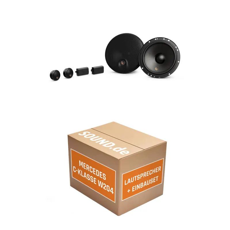 Lautsprecher Boxen Einbaupaket vorne Infinity Alpha 603C passend für Mercedes C-Klasse W 204 + Coupé | 90Watt RMS
