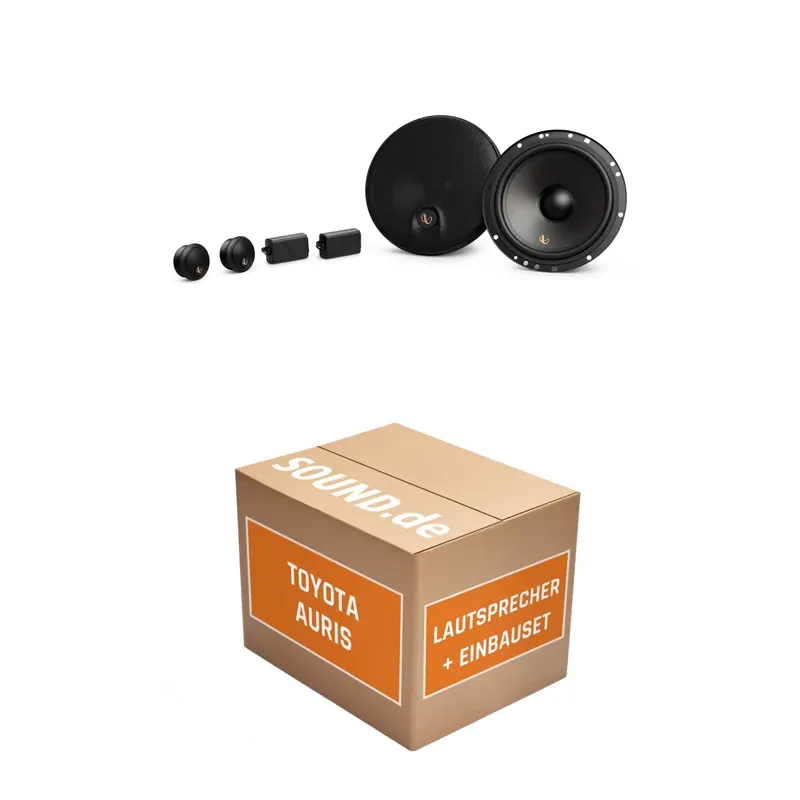 Lautsprecher Boxen Einbaupaket vorne Infinity Alpha 603C passend für Toyota Auris E150 | 90Watt RMS