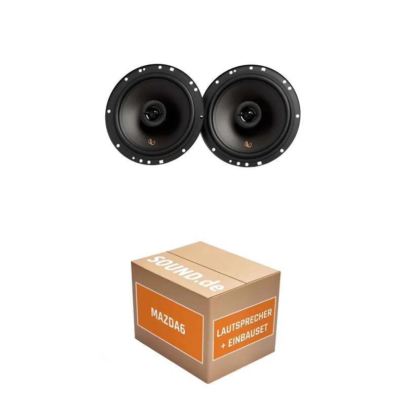 Lautsprecher Boxen Einbaupaket vorne Infinity Alpha 603F passend für Mazda6 3. Generation Typ GJ/GL | 480Watt