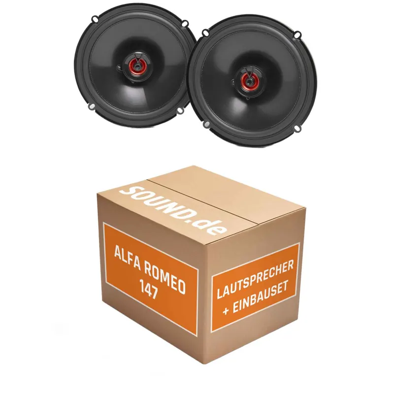 Lautsprecher Boxen Einbaupaket vorne JBL Club 620F passend für Alfa Romeo 147 | 2x Tief-Mitteltöner mit integriertem Hochtöner 165W MAX