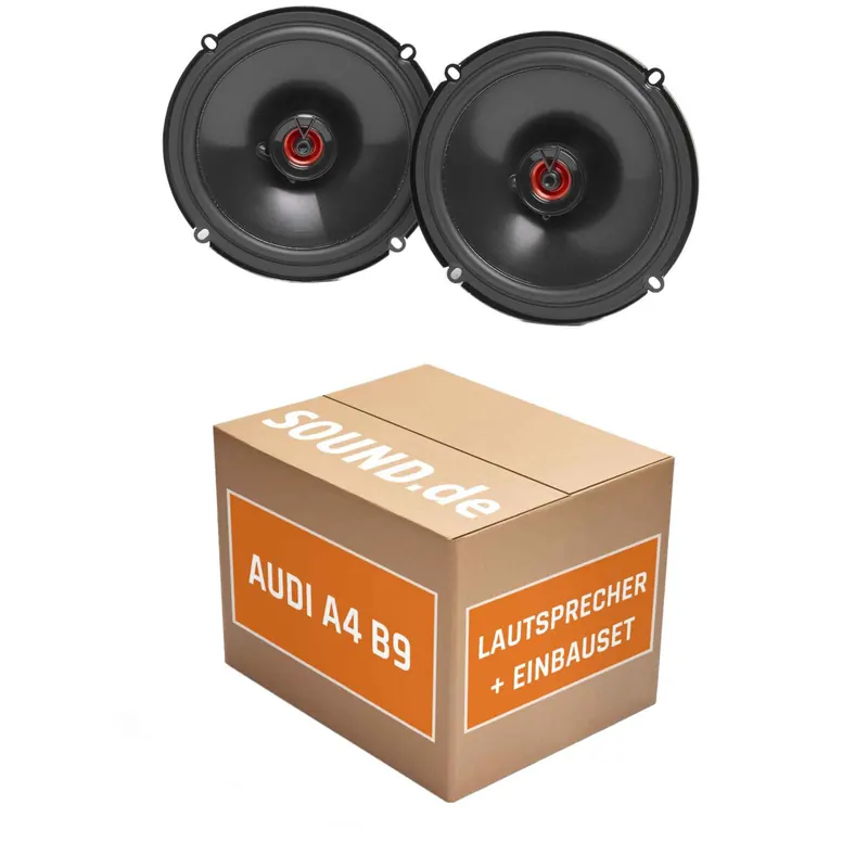 Lautsprecher Boxen Einbaupaket vorne JBL Club 620F passend für Audi A4 B9 + Limousine | 2x Tief-Mitteltöner mit integriertem Hochtöner 165W MAX