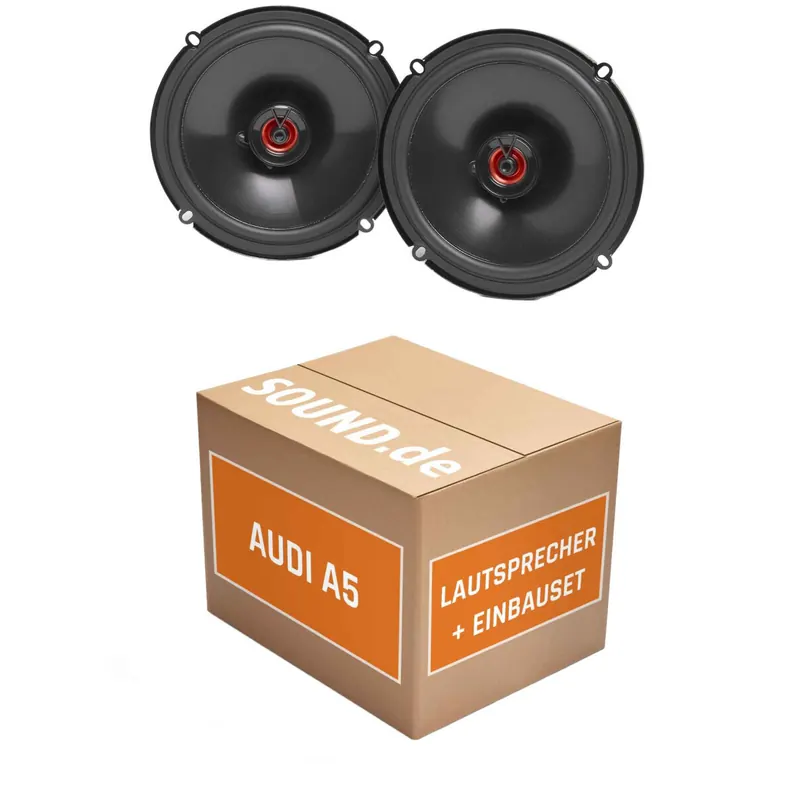 Lautsprecher Boxen Einbaupaket vorne JBL Club 620F passend für Audi A5 8T + Coupe | 2x Tief-Mitteltöner mit integriertem Hochtöner 165W MAX