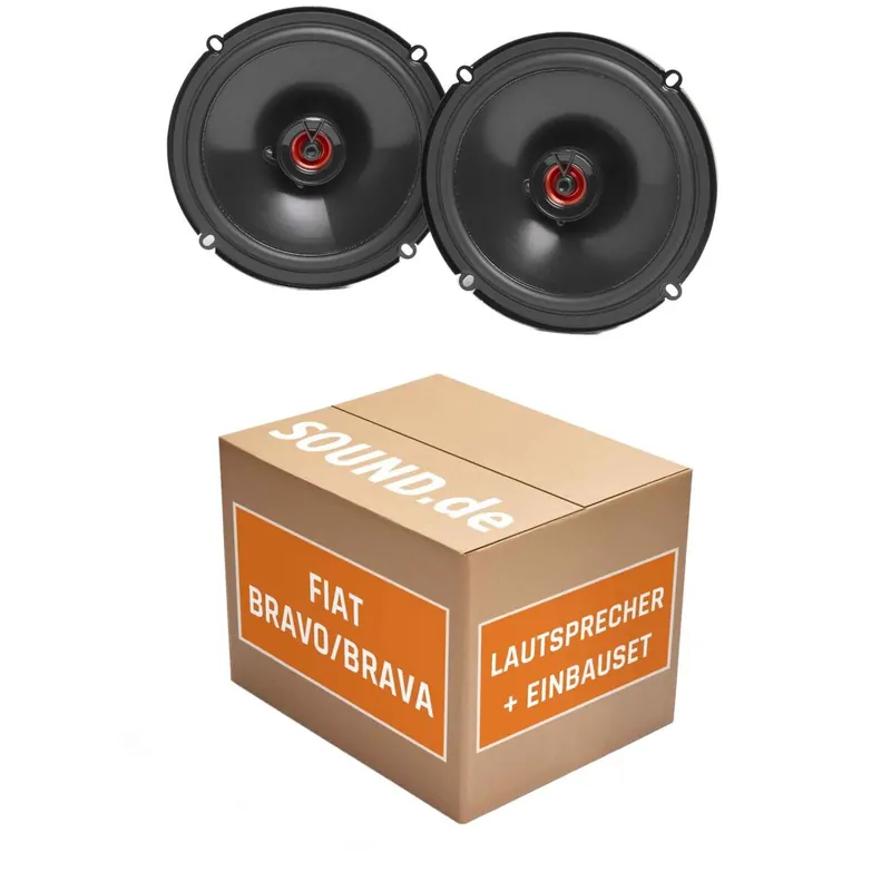 Lautsprecher Boxen Einbaupaket vorne JBL Club 620F passend für Fiat Bravo Typ 198 | 2x Tief-Mitteltöner mit integriertem Hochtöner 165W MAX