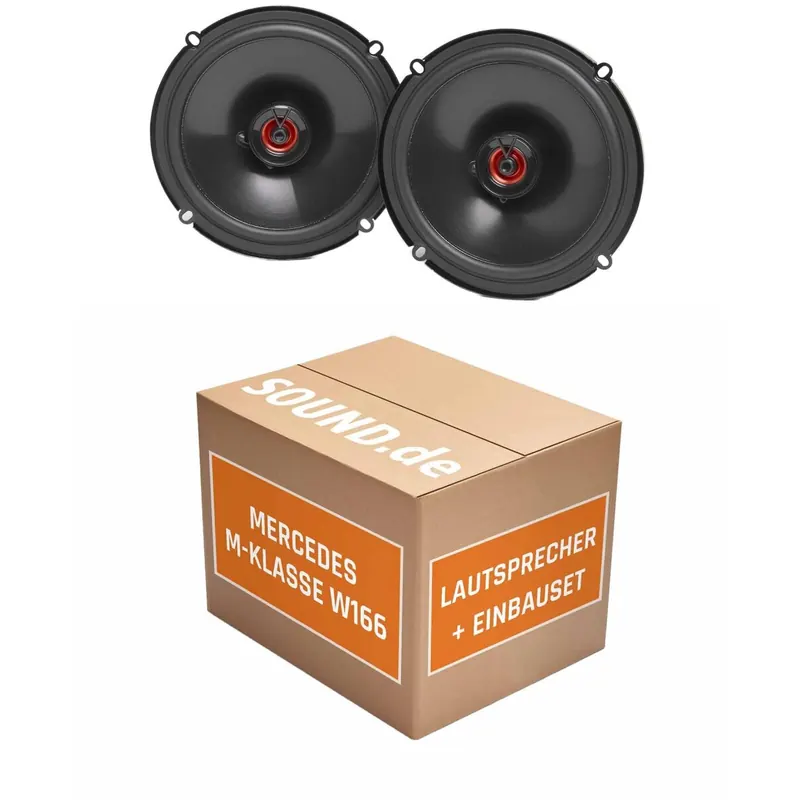 Lautsprecher Boxen Einbaupaket vorne JBL Club 620F passend für Mercedes M-Klasse W166 | 2x Tief-Mitteltöner mit integriertem Hochtöner 165W MAX