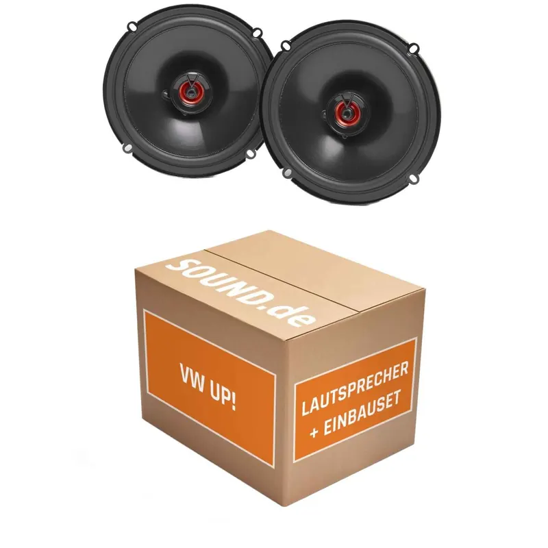 Lautsprecher Boxen Einbaupaket vorne JBL Club 620F passend für VW up! | 2x Tief-Mitteltöner mit integriertem Hochtöner 165W MAX