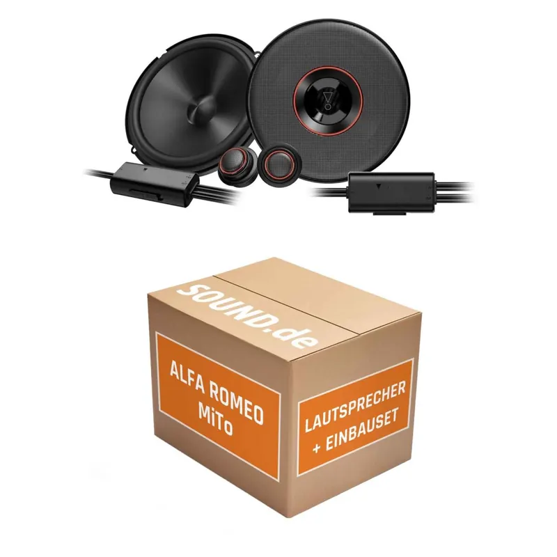 Lautsprecher Boxen Einbaupaket vorne JBL Club3 64C passend für Alfa Romeo MiTo | 2x Tief-Mitteltöner 2x Hochtöner