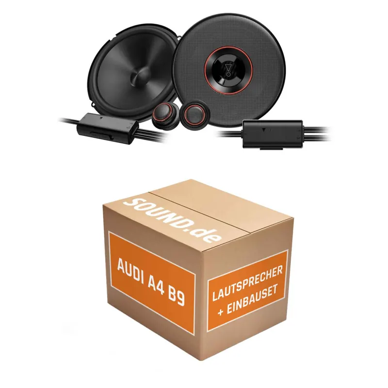 Lautsprecher Boxen Einbaupaket vorne JBL Club3 64C passend für Audi A4 B9 + Limousine | 2x Tief-Mitteltöner 2x Hochtöner