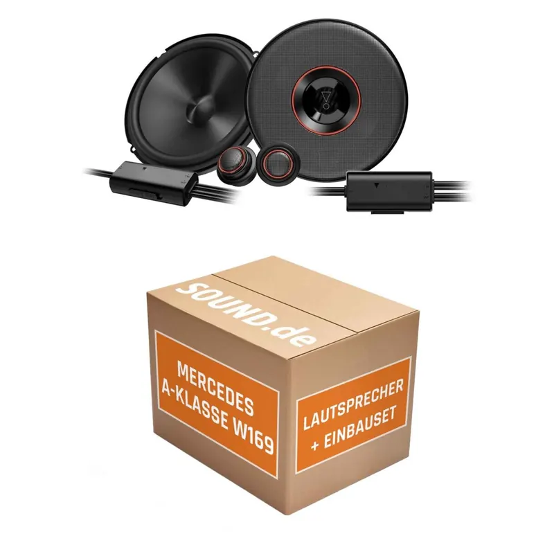 Lautsprecher Boxen Einbaupaket vorne JBL Club3 64C passend für Mercedes A-Klasse W 169 | 2x Tief-Mitteltöner 2x Hochtöner