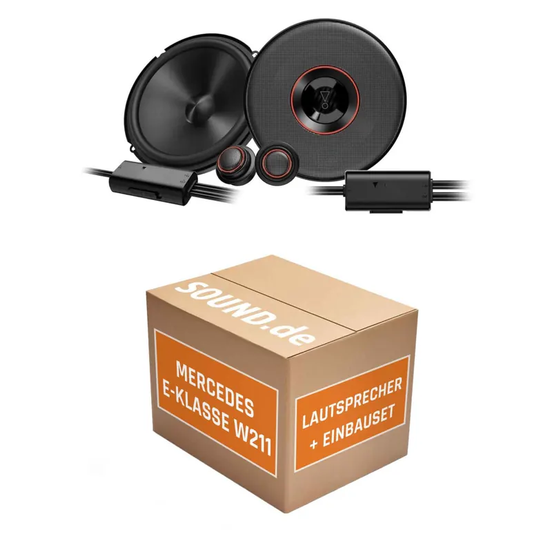 Lautsprecher Boxen Einbaupaket vorne JBL Club3 passend für Mercedes E-Klasse W211 (2002–2009) | 2x Tief-Mitteltöner 2x Hochtöner