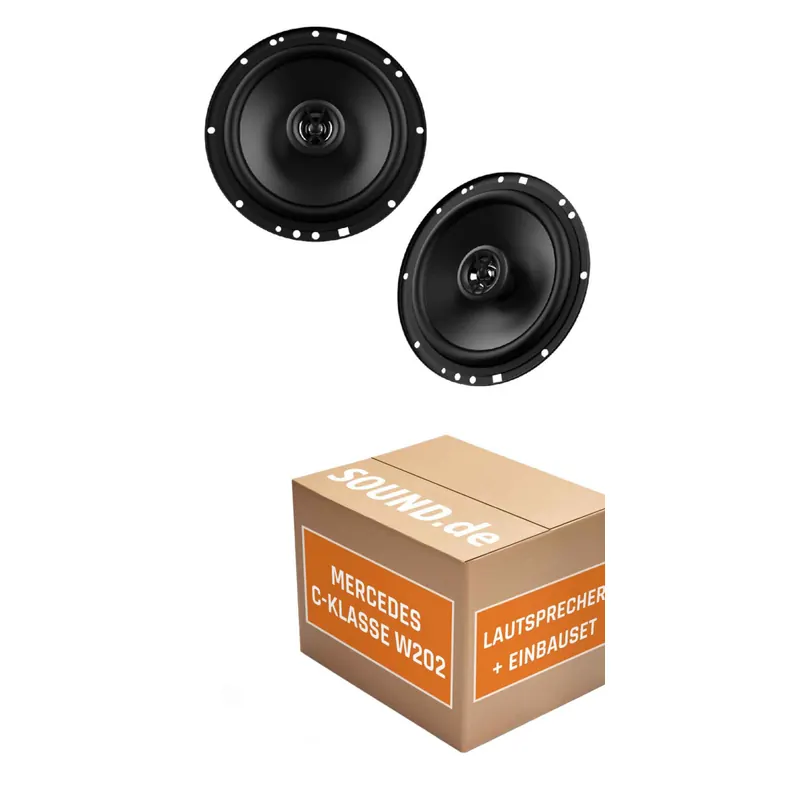 Lautsprecher Boxen Einbaupaket vorne JBL STAGE1 61F passend für Mercedes C-Klasse W 202 + Limousine | 2x Tief-Mitteltöner mit integriertem Hochtöner 200W MAX