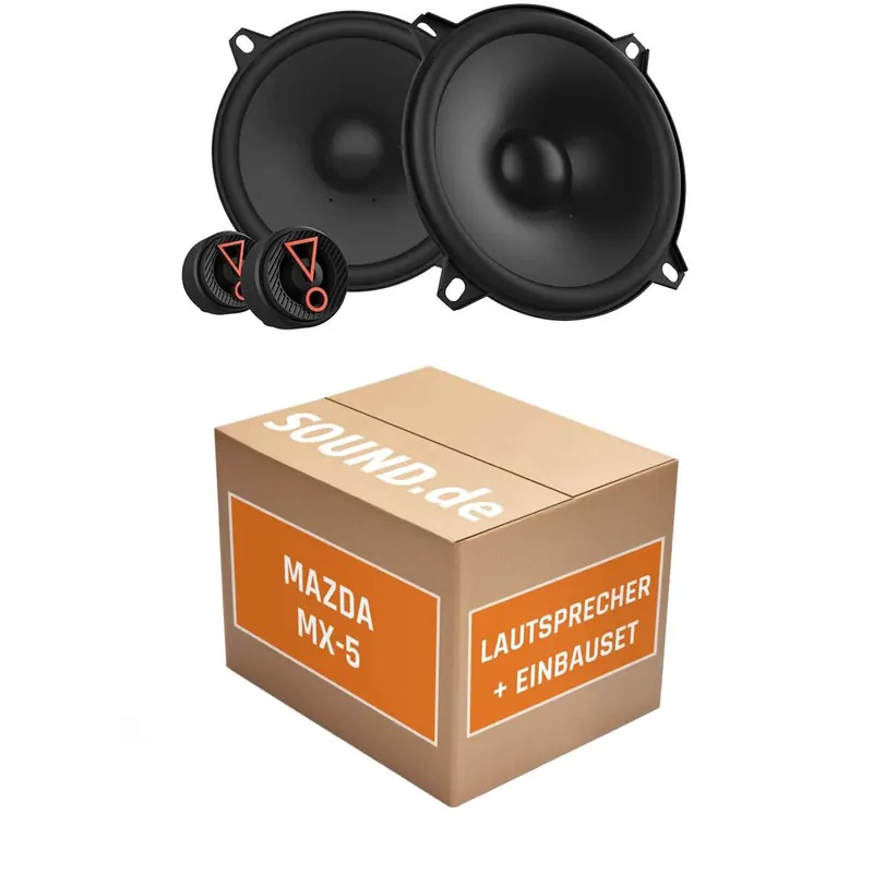 Lautsprecher Boxen Einbaupaket vorne JBL Stage3 507CF passend für Mazda MX-5 Typ NB/NB-FL | 2x Tief-Mitteltöner 2x Hochtöner