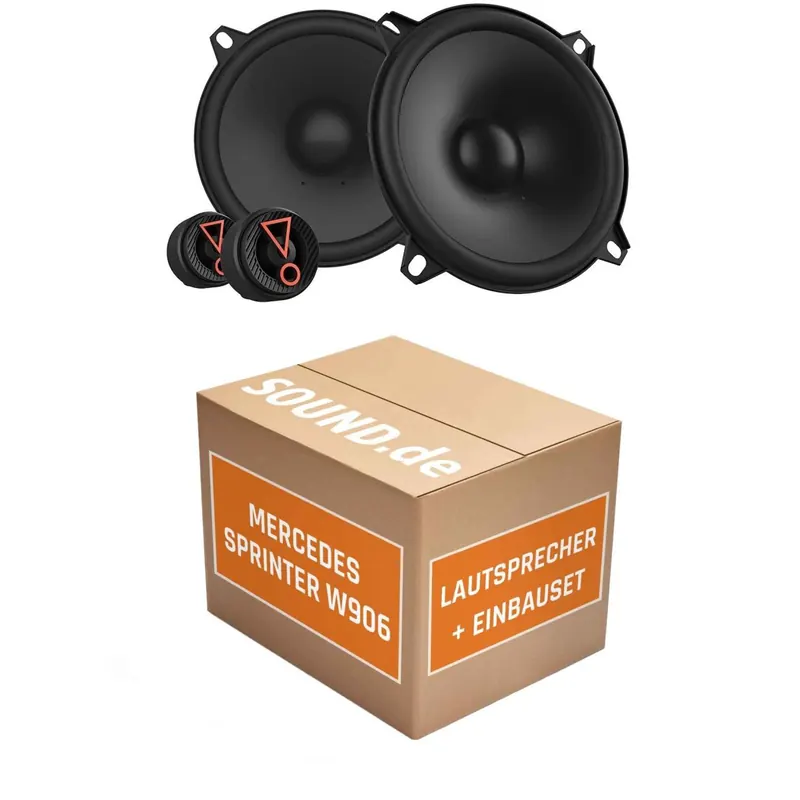 Lautsprecher Boxen Einbaupaket vorne JBL Stage3 507CF passend für Mercedes Sprinter W906 | 2x Tief-Mitteltöner 2x Hochtöner