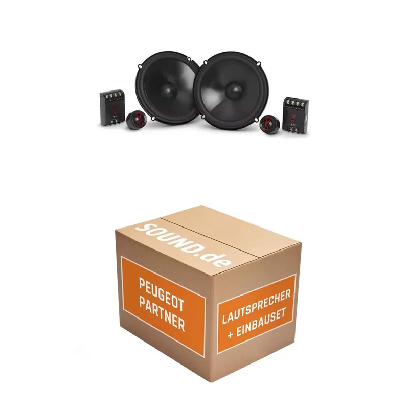 Lautsprecher Boxen Einbaupaket vorne JBL Stage3 607CF passend für Peugeot Partner Origin | 2x Tief-Mitteltöner 2x Hochtöner