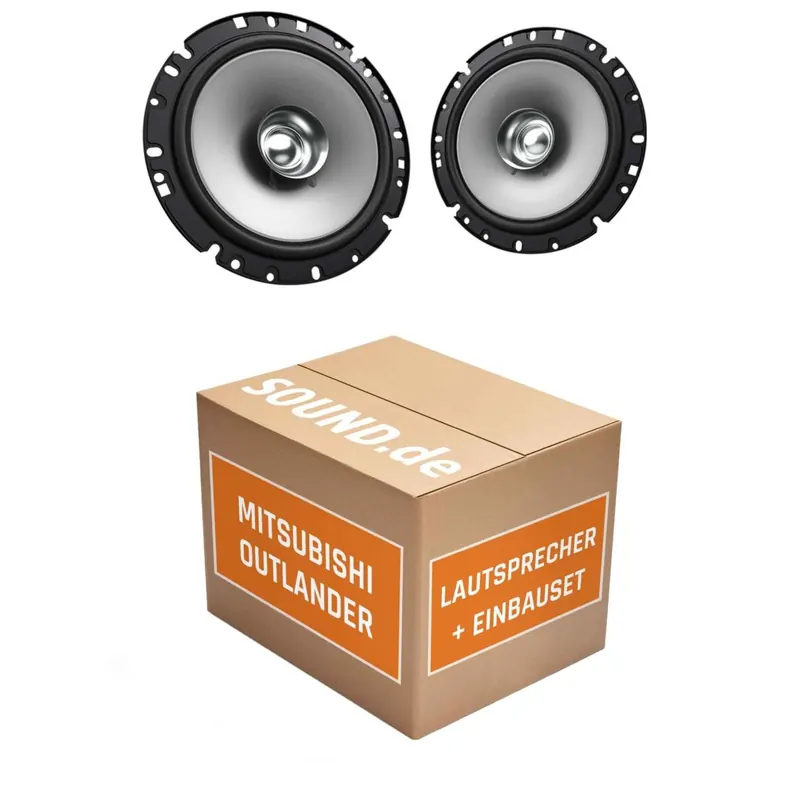 Lautsprecher Boxen Einbaupaket vorne Kenwood KFC-S1756 passend für Mitsubishi Outlander CW0 | 2x Tief-Mitteltöner mit integriertem Hochtöner 300W MAX