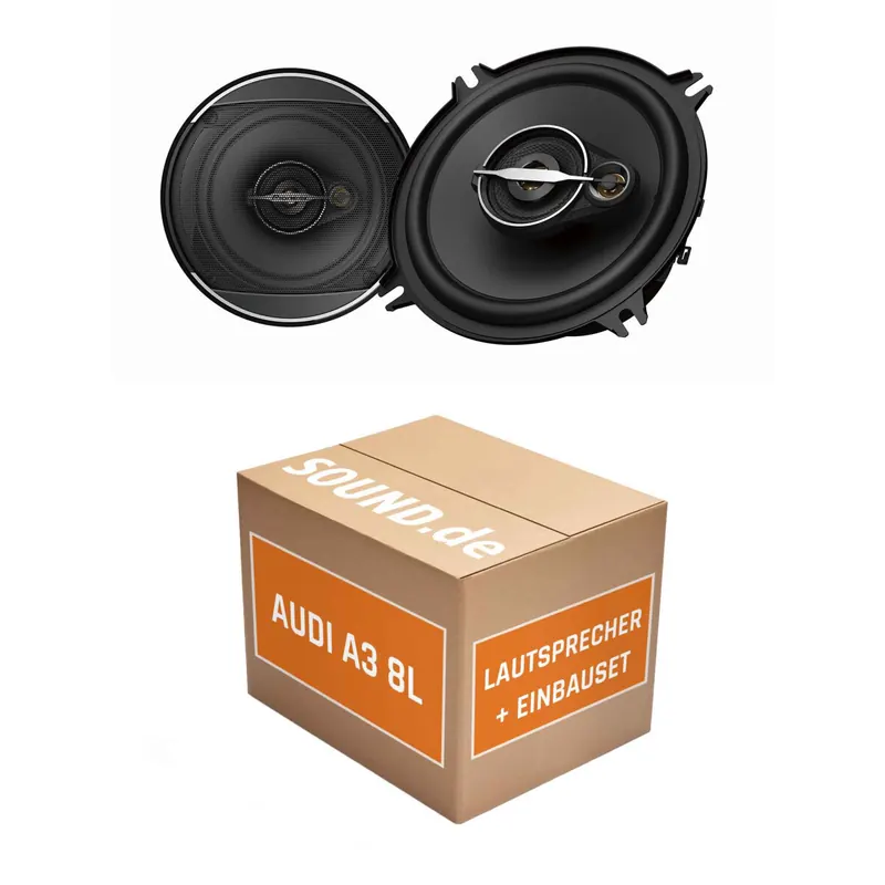 Lautsprecher Boxen Einbaupaket vorne Pioneer Pioneer TS-A1371F passend für Audi A3 8L + 4/5 türig | 2x Tief-Mitteltöner mit integriertem Hochtöner 300W MAX