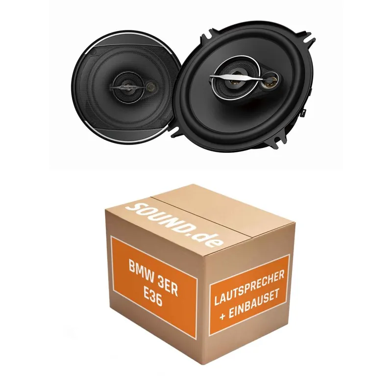Lautsprecher Boxen Einbaupaket vorne Pioneer Pioneer TS-A1371F passend für BMW 3er E36 + Coupe | 2x Tief-Mitteltöner mit integriertem Hochtöner 300W MAX
