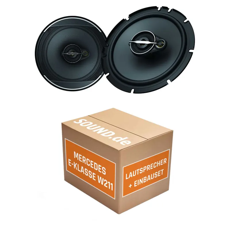 Lautsprecher Boxen Einbaupaket vorne Pioneer TS-A passend für Mercedes E-Klasse W211 (2002–2009) | 2x Tief-Mitteltöner mit integriertem Hochtöner 320W MAX