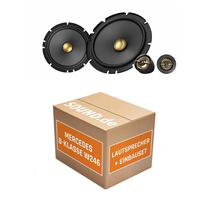Lautsprecher Boxen Einbaupaket vorne Pioneer TS-A1601C passend für Mercedes B-Klasse W 242 / W 246 | 2x Tief-Mitteltöner 2x Hochtöner