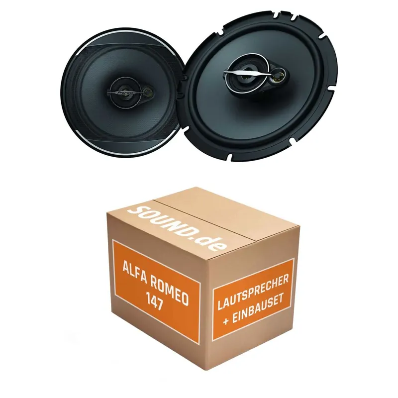 Lautsprecher Boxen Einbaupaket vorne Pioneer TS-A1671F passend für Alfa Romeo 147 | 2x Tief-Mitteltöner mit integriertem Hochtöner 320W MAX